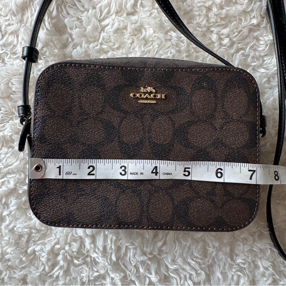 COACH Outlet Jamie Camera Bag In Signature Canvas Brown/Black Missing Hang Tag - Picture 9 of 16